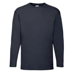 Koszulka Z Długim Rękawem Dla Dorosłych Unisex Valueweight. Niebieskie bluzki FRUIT OF THE LOOM, m, bez wzorów, sportowe, bez kołnierzyka, bez ramiączek. Za 49.99 zł.