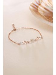 Lodie Silver Pozłacana bransoletka z elementem ozdobnym - dł. 17 cm rozmiar: onesize. Szare bransoletki Lodie Silver, z cyrkonią, pozłacane. Za 116.45 zł.