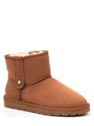 ISLAND BOOT Botki zimowe "Christie" w kolorze jasnobrązowym rozmiar: 37. Brązowe botki Island Boot, na zimę, bez wzorów, z materiału, bez obcasa, bez zapięcia. Za 132.05 zł.