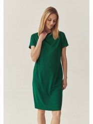 TATUUM Sukienka w kolorze zielonym rozmiar: M. Zielone sukienki Tatuum, na co dzień, m, bez wzorów, bez kołnierzyka, bez ramiączek, midi, proste. Za 170.07 zł.
