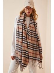 Happiness Istanbul Szal w kolorze karmelowo-czarnym rozmiar: onesize. Brązowe szaliki Happiness Istanbul, bez wzorów, z materiału. Za 82.44 zł.