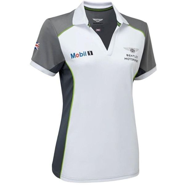 Koszulka damskie Bentley Motorsport Wmns Team Polo. Białe koszulki polo Bentley, m, bez wzorów, z poliesteru, bez kołnierzyka, bez ramiączek. W wyprzedaży za 190.00 zł.