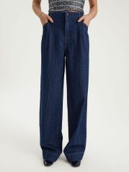 BGN Dżinsy - Comfort fit - w kolorze granatowym rozmiar: 38. Niebieskie jeansy BGN, bez wzorów, z podwyższonym stanem. Za 250.94 zł.