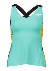 Mizuno Top sportowy w kolorze turkusowym rozmiar: M. Niebieskie koszulki sportowe Mizuno, bez wzorów, z materiału, bez ramiączek, outdoorowe. Za 56.79 zł.
