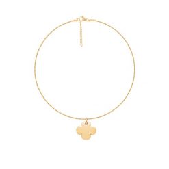 Bransoletka z pozłacaną okrągłą koniczyną na łańcuszku Sublime. Żółte bransoletki Lilou, pozłacane. Za 158.00 zł.