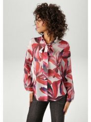 Aniston Bluzka w kolorze biało-czerwonym rozmiar: 46. Białe bluzki Aniston, bez wzorów, bez kołnierzyka, bez ramiączek. Za 52.17 zł.