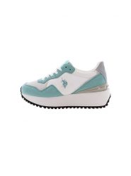 U.S. Polo Assn. Sneakersy w kolorze biało-turkusowym rozmiar: 40. Białe trampki U.S. Polo Assn., bez wzorów, bez zapięcia. Za 259.74 zł.