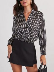 Milan Kiss Bluzka w kolorze czarno-białym rozmiar: XL. Czarne bluzki Milan Kiss, xl, bez wzorów, bez kołnierzyka, bez ramiączek. Za 126.99 zł.