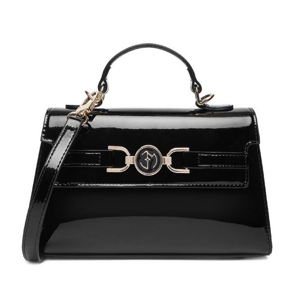 Torebka Eva Minge. Czarne torebki klasyczne Eva Minge, bez wzorów, bez dodatków. Za 189.99 zł.