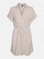 Vero Moda Sukienka letnia Linn 10323027 Szary Relaxed Fit. Szare sukienki Vero Moda, na lato, l, bez wzorów, z wiskozy, bez kołnierzyka, bez ramiączek. Za 139.99 zł.