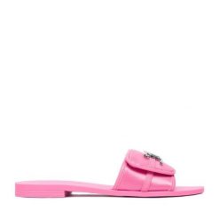 Klapki Juicy Couture. Czerwone klapki Juicy Couture, bez wzorów, bez obcasa. Za 119.99 zł.