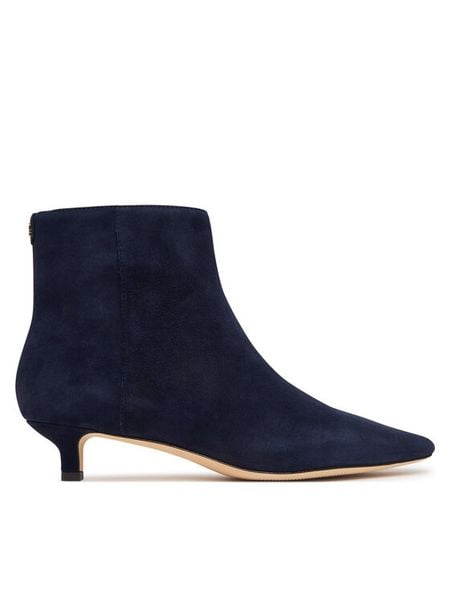 LAUREN RALPH LAUREN Botki 802P15722004 Granatowy. Niebieskie botki Lauren Ralph Lauren, bez wzorów, ze skóry, bez obcasa, na szpilce, bez zapięcia. Za 949.99 zł.
