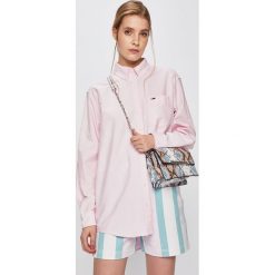 Tommy Jeans - Koszula. Czerwone koszule Tommy Jeans, l, bez wzorów, z bawełny, bez kołnierzyka, bez ramiączek. W wyprzedaży za 199.90 zł.