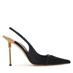 Szpilki Elisabetta Franchi. Czarne szpilki Elisabetta Franchi, bez wzorów, bez obcasa, na szpilce, bez zapięcia. Za 3,429.00 zł.