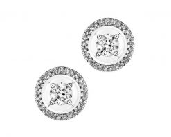 Kolczyki z białego złota z diamentami - koła - 0,33 ct - próba 585. Białe kolczyki Apart, z diamentem, złote. Za 4,790.00 zł.