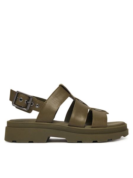 Clarks Sandały Orinoco3 Strap 26186489 Zielony. Zielone sandały Clarks, bez wzorów, ze skóry, bez obcasa, na płaskiej podeszwie, bez zapięcia. Za 235.99 zł.