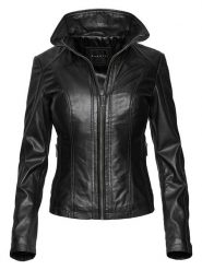 Bugatti Skórzana kurtka w kolorze czarnym rozmiar: 40. Czarne kurtki Bugatti, bez wzorów, z materiału, bez kaptura. Za 739.99 zł.