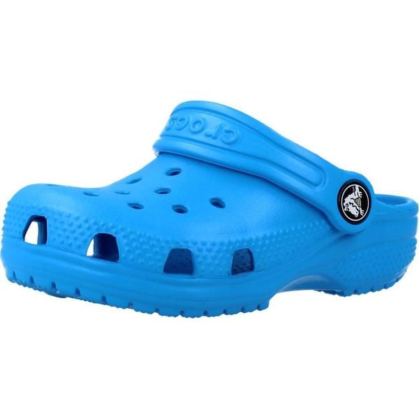 Sandały CROCS CLASSIC CLOG T Niebieski. Niebieskie sandały Crocs, bez wzorów, z syntetyku, bez obcasa, bez zapięcia. Za 198.99 zł.