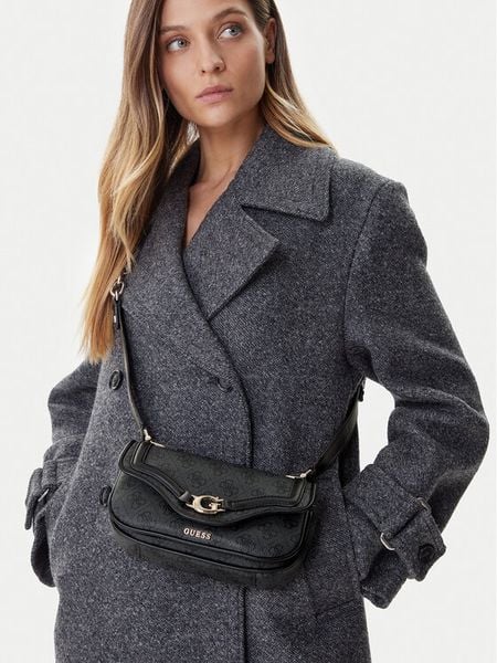 Guess Torebka Dea Mini HWSG79 93790 Szary. Szare listonoszki Guess, z aplikacjami, ze skóry, bez dodatków. Za 271.99 zł.