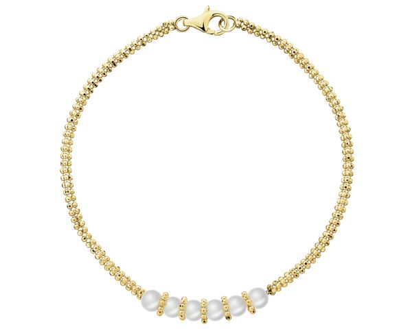 Złota bransoletka z perłami. Żółte bransoletki Apart, złote. Za 1,999.00 zł.