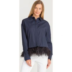 KOSZULA AGEVOLE Sportmax Code. Czarne koszule Sportmax Code, bez wzorów, z bawełny, bez kołnierzyka, bez ramiączek. Za 797.40 zł.