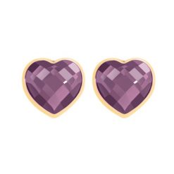 Kolczyki Mini Icons serca z mlecznofioletowym kryształem, pozłacane. Białe kolczyki Lilou, pozłacane. Za 189.00 zł.