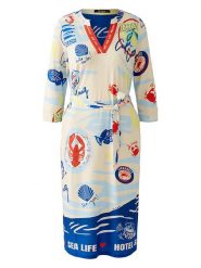 Miss Lagotte Sukienka w kolorze kremowo-niebieskim rozmiar: 38. Brązowe sukienki Miss Lagotte, na co dzień, bez wzorów, z tkaniny, bez kołnierzyka, bez ramiączek, midi, proste. Za 165.99 zł.