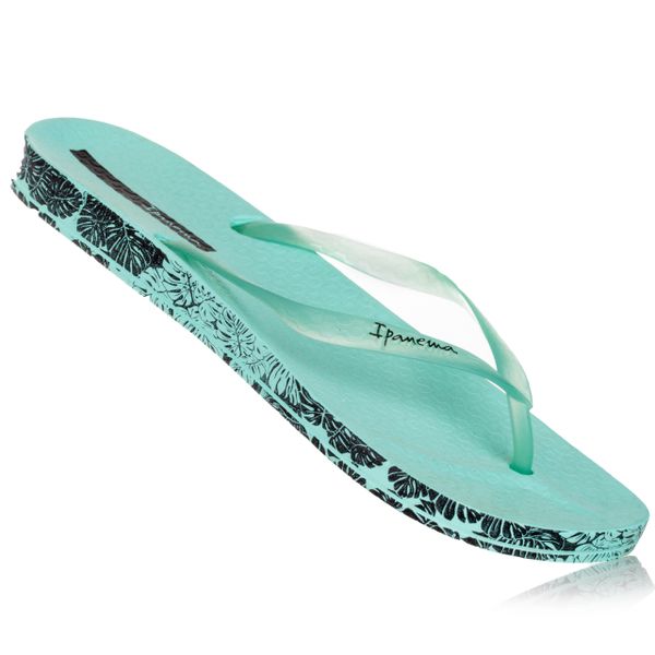 Japonki plażowe damskie Ipanema 20770. Zielone klapki Ipanema, bez wzorów, bez obcasa. Za 49.00 zł.