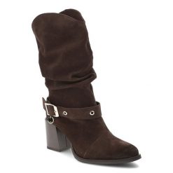 Brązowe Kowbojki Karino Stylowe Buty Damskie Na Obcasie. Brązowe kozaki Karino, bez obcasa, na obcasie, bez zapięcia. Za 729.00 zł.