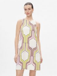 Marella Sukienka letnia Agordo 2413221053 Kolorowy Regular Fit. Sukienki Marella, na lato, bez wzorów, z syntetyku, bez kołnierzyka, bez ramiączek. Za 619.99 zł.