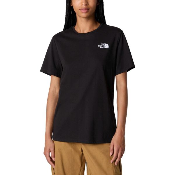 T-shirt damski The North Face Foundation Graphic z krótkim rękawem. Czarne koszulki sportowe The North Face, bez wzorów, bez ramiączek. W wyprzedaży za 130.05 zł.