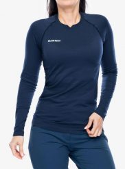 Bluza termoaktywna damska Mammut Trift Longsleeve. Niebieskie bluzy Mammut, m, bez wzorów, z poliamidu, bez kaptura. Za 455.75 zł.