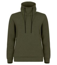Clique Hobart Women — damska bluza z wysokim kołnierzem – Fog green. Zielone bluzy CLIQUE, xs, bez wzorów, z materiału, bez kaptura. Za 188.92 zł.