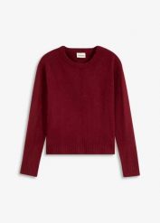 Sweter. Niebieskie swetry bonprix, bez wzorów, bez ramiączek. Za 94.99 zł.