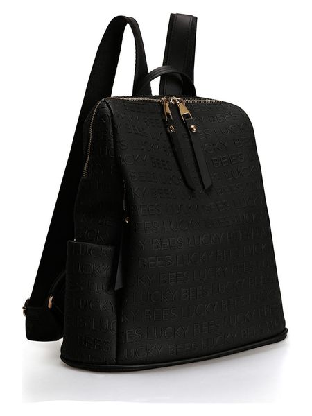 Lucky Bees Plecak w kolorze czarnym - 30 x 35 x 13 cm rozmiar: onesize. Czarne plecaki Lucky Bees, bez wzorów, z materiału. Za 125.85 zł.