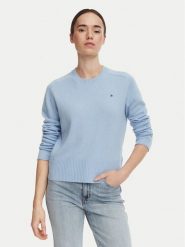 Tommy Hilfiger Sweter WW0WW51432 Niebieski jasny Regular Fit. Niebieskie swetry TOMMY HILFIGER, xl, bez wzorów, z wełny, bez ramiączek. Za 649.99 zł.