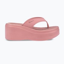 Japonki damskie Ipanema Solaris. Czerwone klapki Ipanema, bez wzorów, z materiału, bez obcasa. Za 179.99 zł.