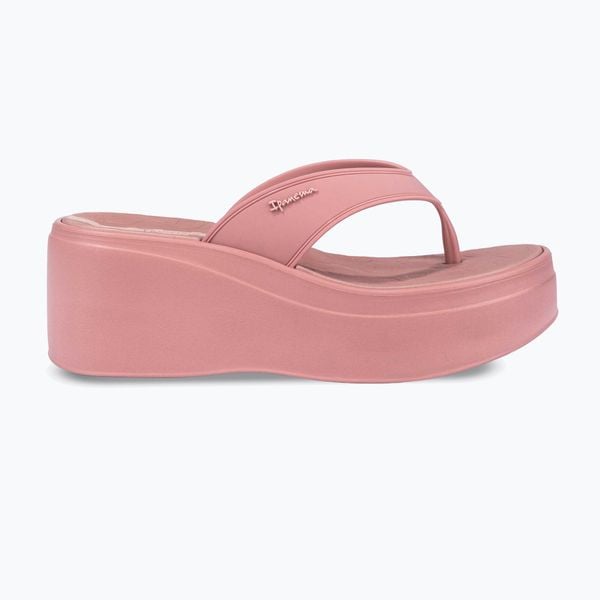Japonki damskie Ipanema Solaris. Czerwone klapki Ipanema, bez wzorów, z materiału, bez obcasa. Za 179.99 zł.