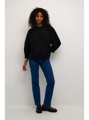 Kaffe Bluzka "Roca" w kolorze czarnym rozmiar: 38. Czarne bluzki Kaffe, bez wzorów, z bawełny, bez kołnierzyka, bez ramiączek. Za 109.78 zł.