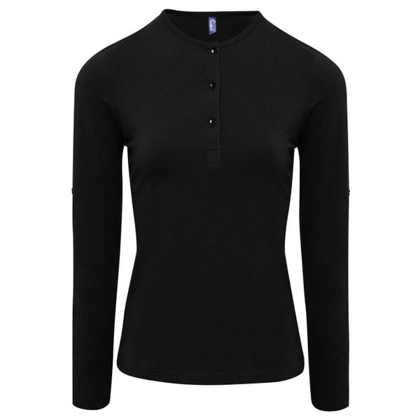 Koszulka damska Premier Long John. Czarne koszulki sportowe PREMIER, bez wzorów, z materiału, bez ramiączek. Za 133.50 zł.