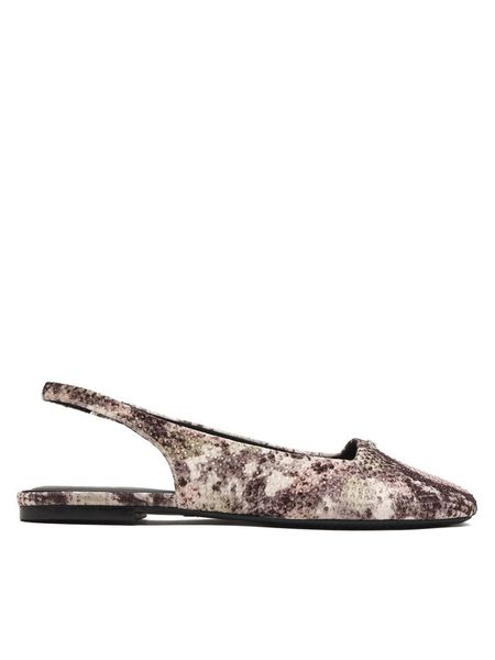 DKNY Baleriny Darrow Logo K1665915 Beżowy. Brązowe baleriny DKNY, bez wzorów, ze skóry, bez obcasa. Za 449.99 zł.