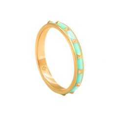 Pierścionek Colors z miętową emalią pozłacany. Żółte pierścionki Lilou, pozłacane. Za 149.00 zł.