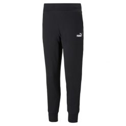 Damskie spodnie dresowe Essentials PUMA Black. Czarne spodnie dresowe Puma, xs, bez wzorów, z dresówki, na fitness i siłownię. Za 229.00 zł.