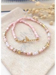 Atelier MIU Pozłacany naszyjnik - dł. 45 cm rozmiar: onesize. Różowe naszyjniki Atelier MIU, pozłacane. Za 65.99 zł.