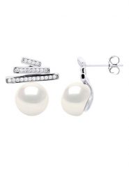 ATELIERS SAINT GERMAIN Srebrne kolczyki-wkrętki z perłami i cyrkoniami rozmiar: onesize. Białe kolczyki ATELIERS SAINT GERMAIN, z cyrkonią, srebrne. Za 217.99 zł.