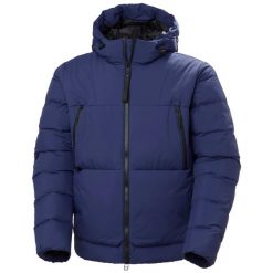 Kurtka z kapturem Helly Hansen W22 Arc. Niebieskie kurtki narciarskie Helly Hansen, bez wzorów, z puchu, z kapturem, narciarskie. Za 1,944.50 zł.