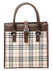 Burberry Torebka w kolorze kremowo-brązowym - 23 x 22 x 11 cm rozmiar: onesize. Brązowe torebki klasyczne Burberry, bez wzorów, z materiału, bez dodatków. Za 2,696.99 zł.