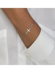 Eclat d'Argent Srebrna bransoletka z elementem ozdobnym rozmiar: onesize. Szare bransoletki Eclat d'Argent, srebrne. Za 56.99 zł.