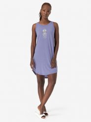 Super.natural Sukienka "Relax Octi" w kolorze błękitno-fioletowym rozmiar: S. Niebieskie sukienki super.natural, s, bez wzorów, z wełny, bez kołnierzyka, bez ramiączek, mini. Za 152.99 zł.