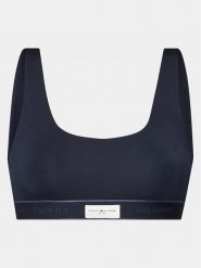 Tommy Hilfiger Biustonosz top UW0UW04746 Granatowy. Niebieskie biustonosze TOMMY HILFIGER, xs, bez wzorów, bez kołnierzyka, bez ramiączek. Za 99.99 zł.